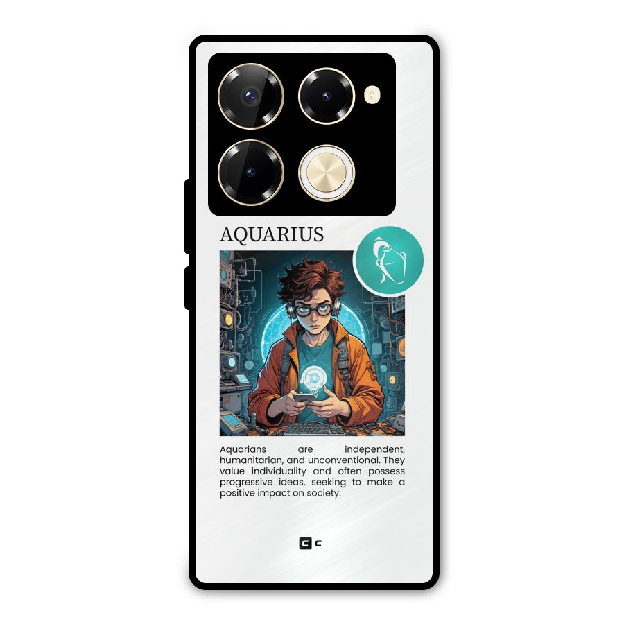 Admire Aquarius Metal Back Case for Infinix Note 40 Pro