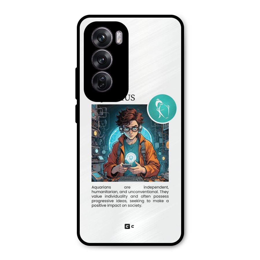Admire Aquarius Metal Back Case for Oppo Reno12 Pro