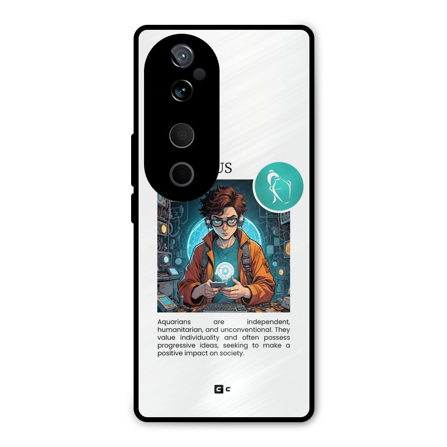 Admire Aquarius Metal Back Case for Vivo T3 Ultra