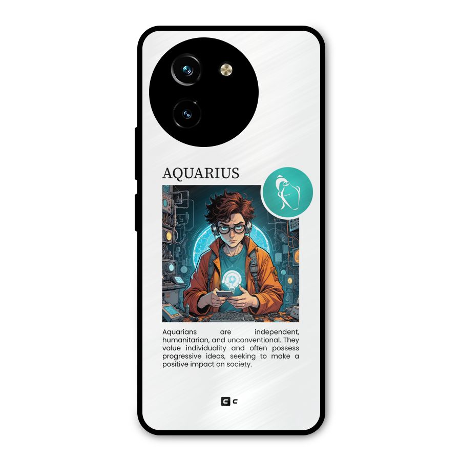 Admire Aquarius Metal Back Case for Vivo T3x
