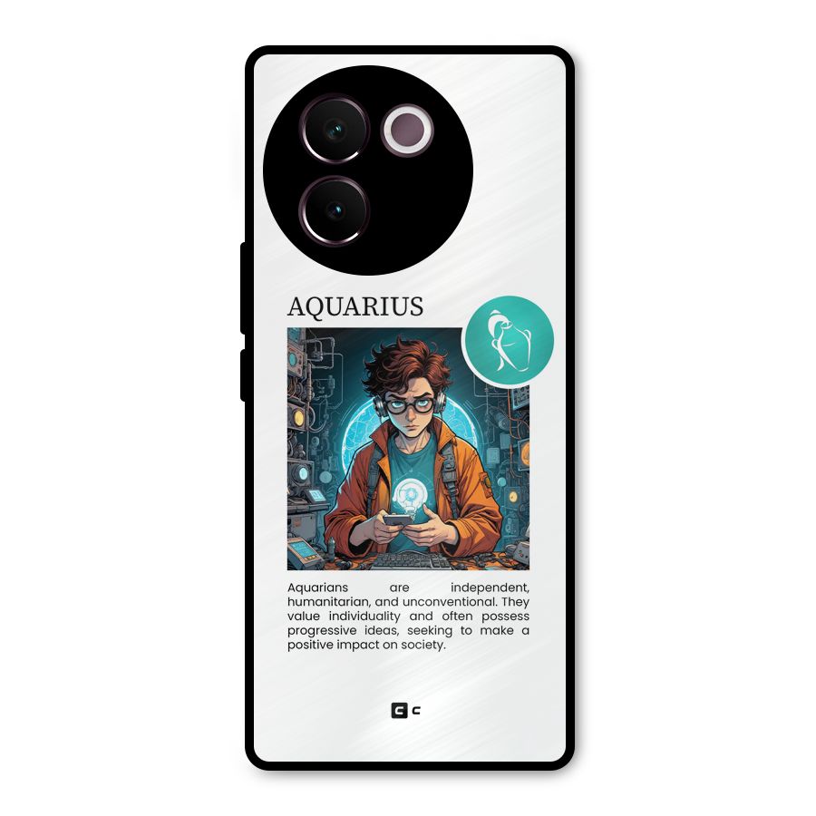 Admire Aquarius Metal Back Case for Vivo V30e