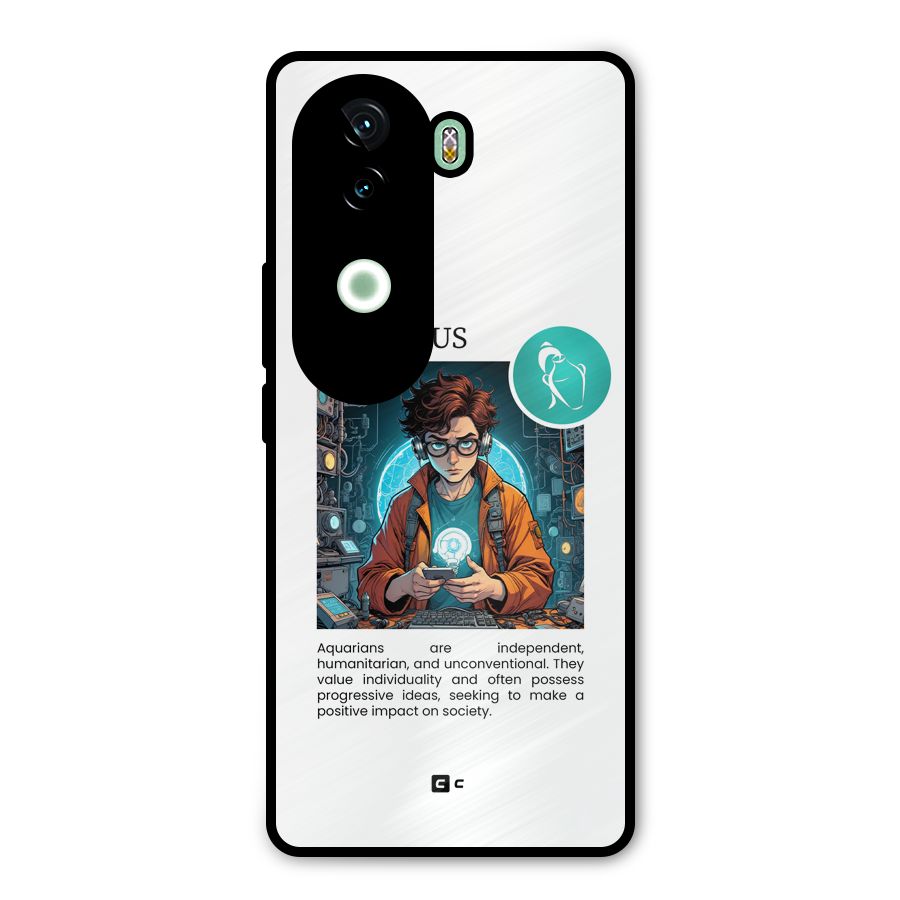 Admire Aquarius Metal Back Case for Vivo V40e