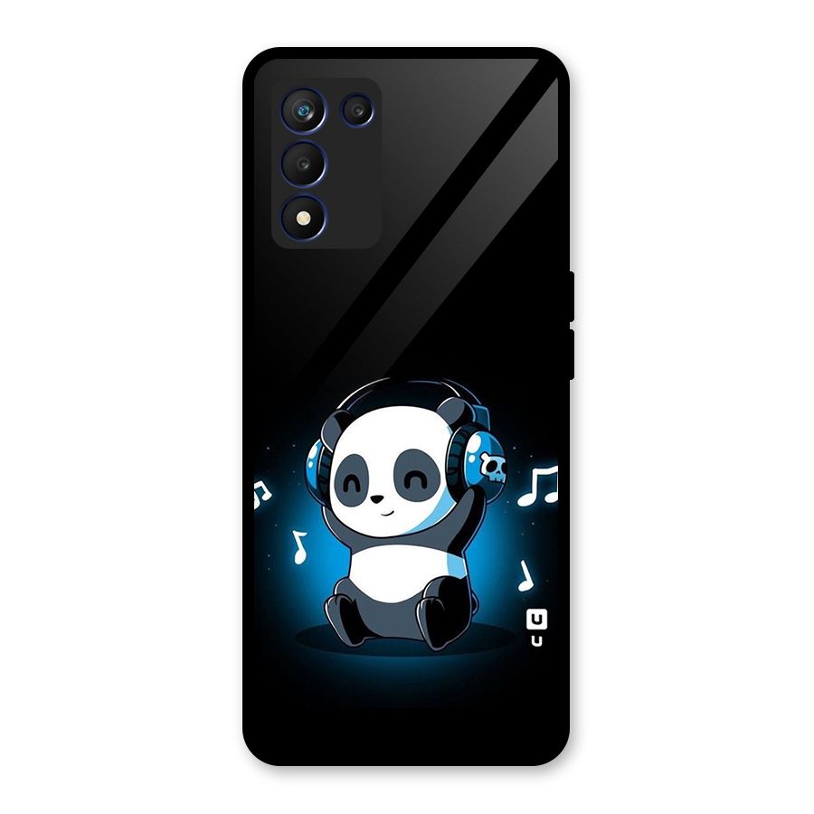 Adorable Panda Enjoying Music Glass Back Case for Realme 9 5G Speed