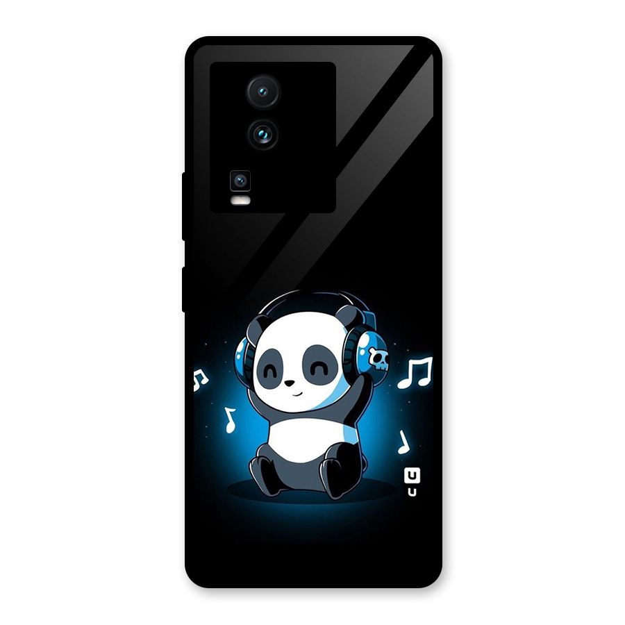 Adorable Panda Enjoying Music Glass Back Case for Vivo iQOO Neo 7