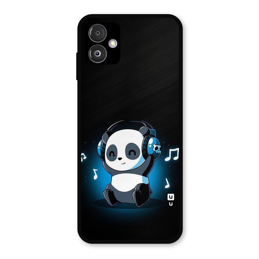 Adorable Panda Enjoying Music Metal Back Case for Galaxy F14