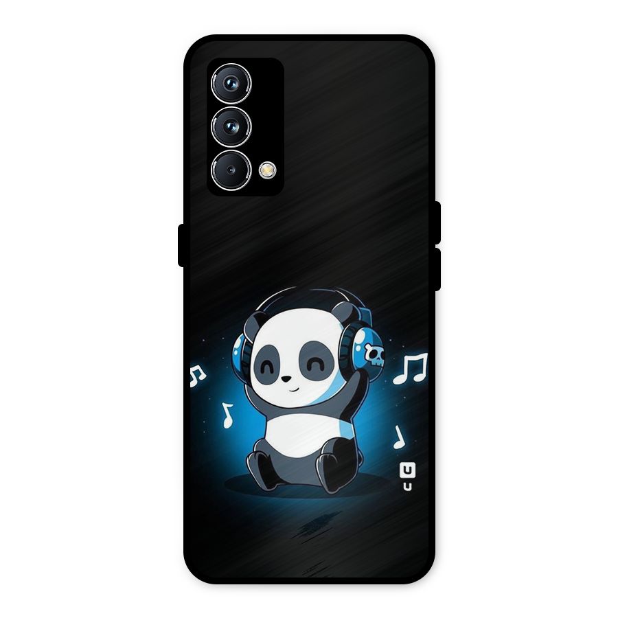 Adorable Panda Enjoying Music Metal Back Case for Realme GT Master Edition