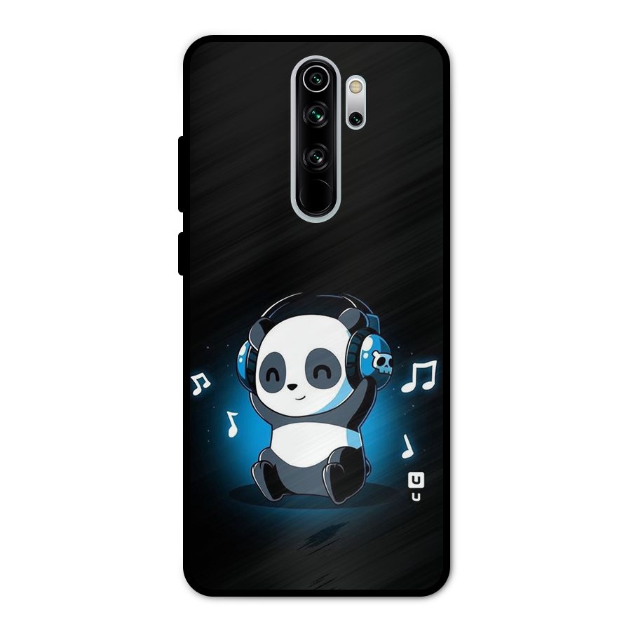 Adorable Panda Enjoying Music Metal Back Case for Redmi Note 8 Pro