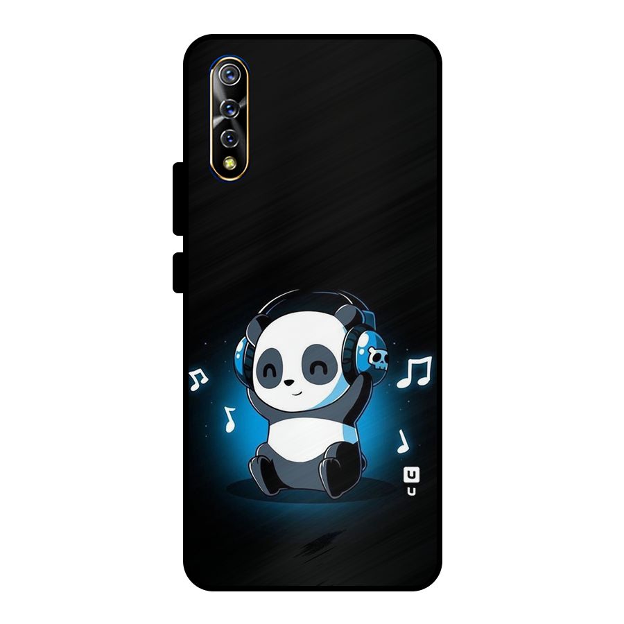 Adorable Panda Enjoying Music Metal Back Case for Vivo S1