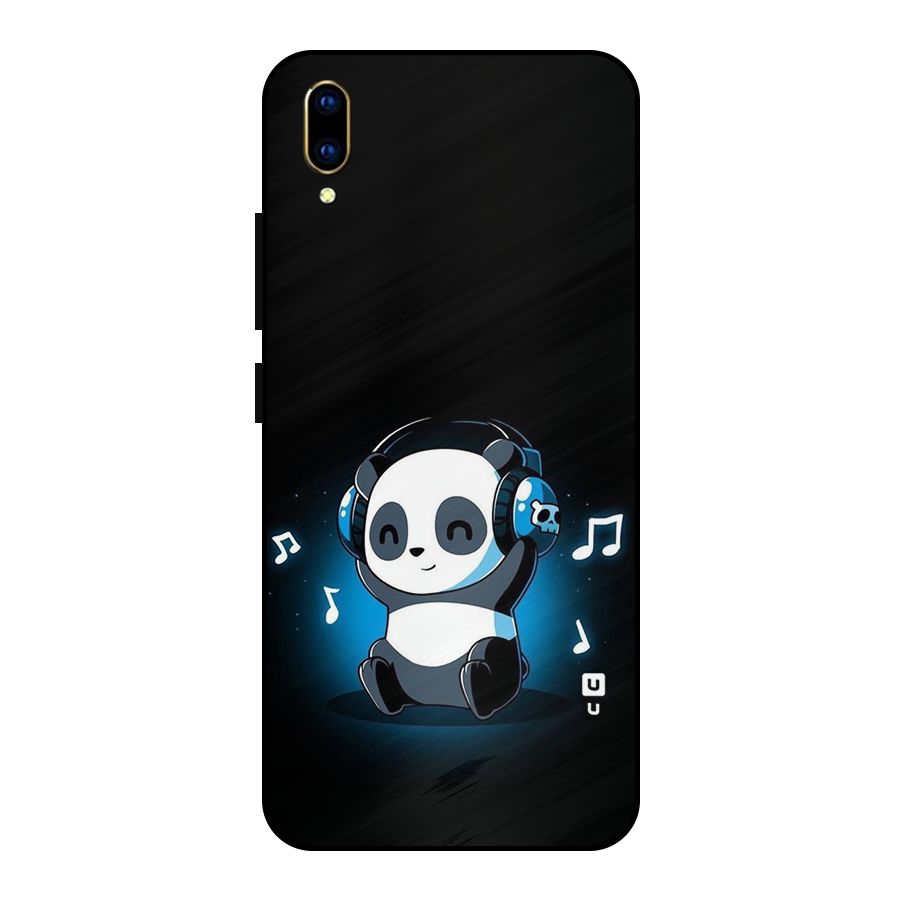 Adorable Panda Enjoying Music Metal Back Case for Vivo V11 Pro