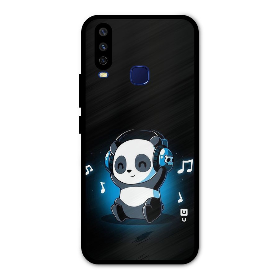 Adorable Panda Enjoying Music Metal Back Case for Vivo Y15