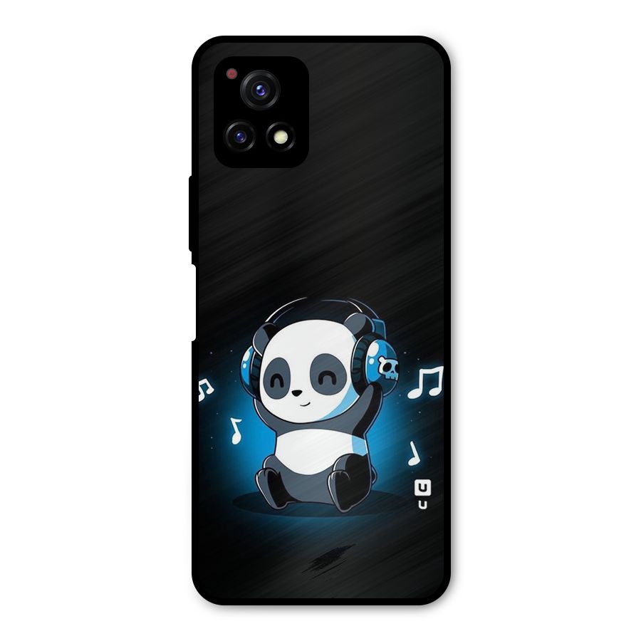 Adorable Panda Enjoying Music Metal Back Case for Vivo Y72 5G