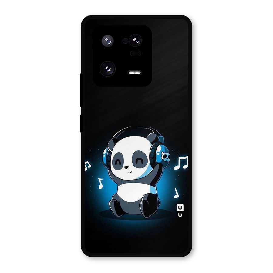 Adorable Panda Enjoying Music Metal Back Case for Xiaomi 13 Pro