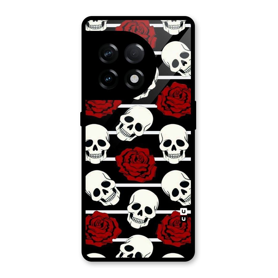 Adorable Skulls Glass Back Case for OnePlus 11R