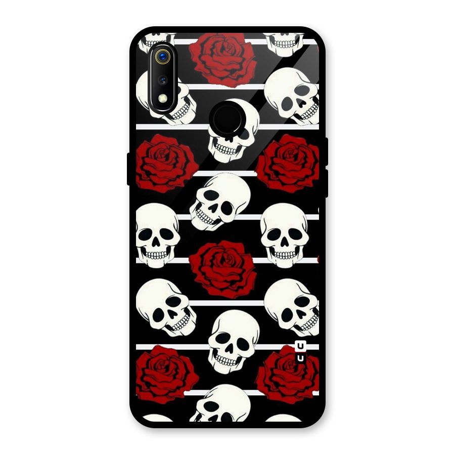 Adorable Skulls Glass Back Case for Realme 3i