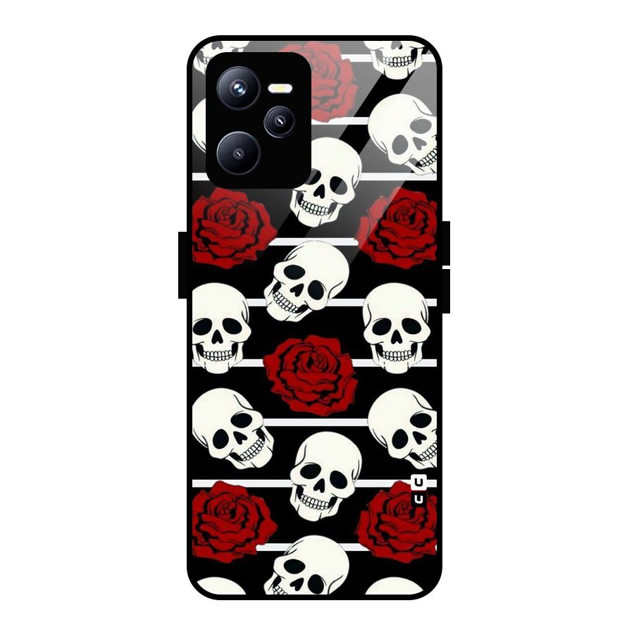 Adorable Skulls Glass Back Case for Realme C35