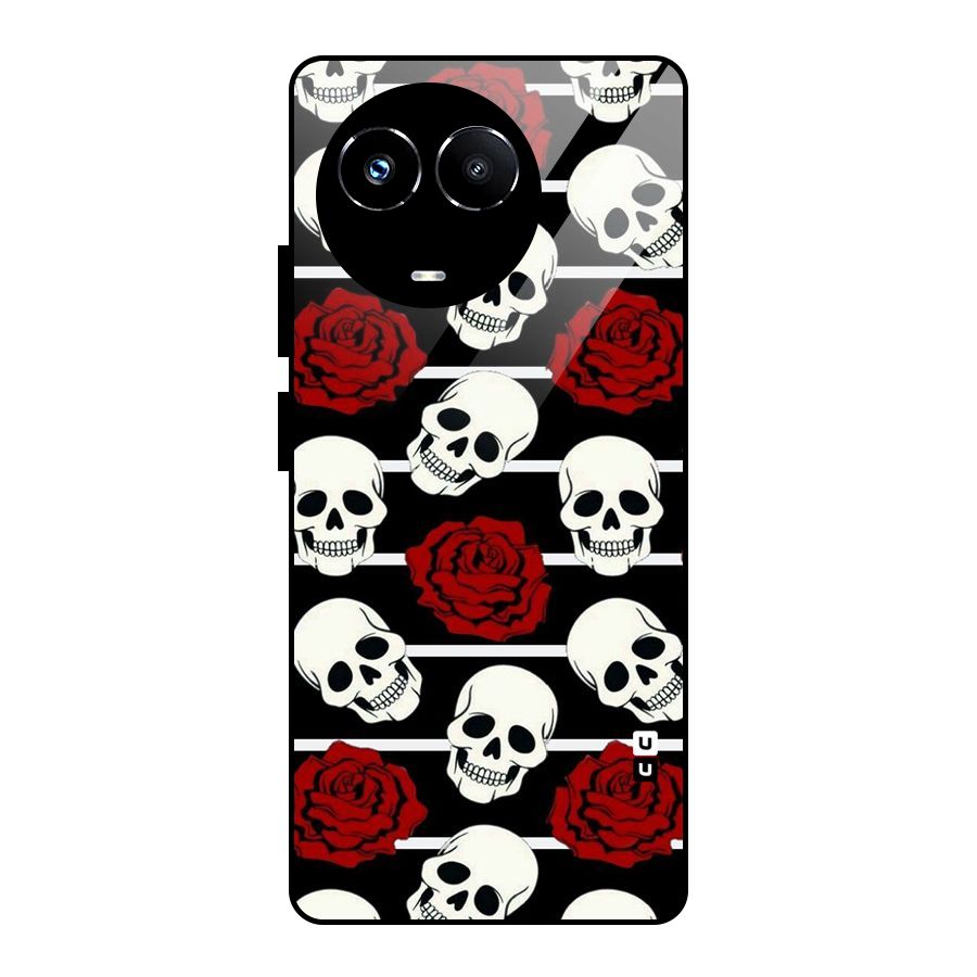Adorable Skulls Glass Back Case for Realme Narzo 60X