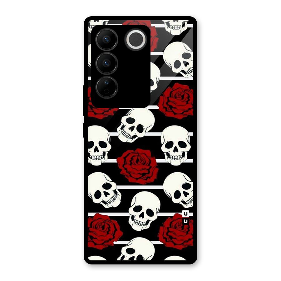 Adorable Skulls Glass Back Case for Vivo V27