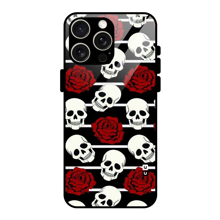 Adorable Skulls Glass Back Case for iPhone 15 Pro Max