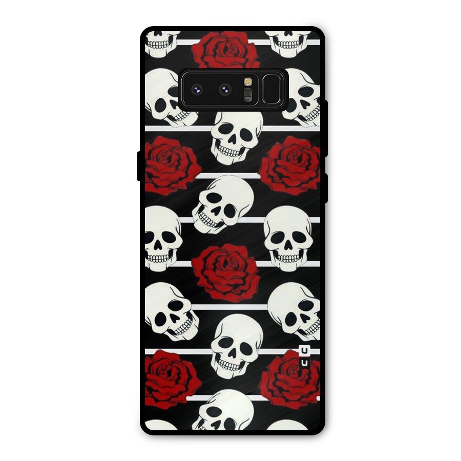 Adorable Skulls Metal Back Case for Galaxy Note 8