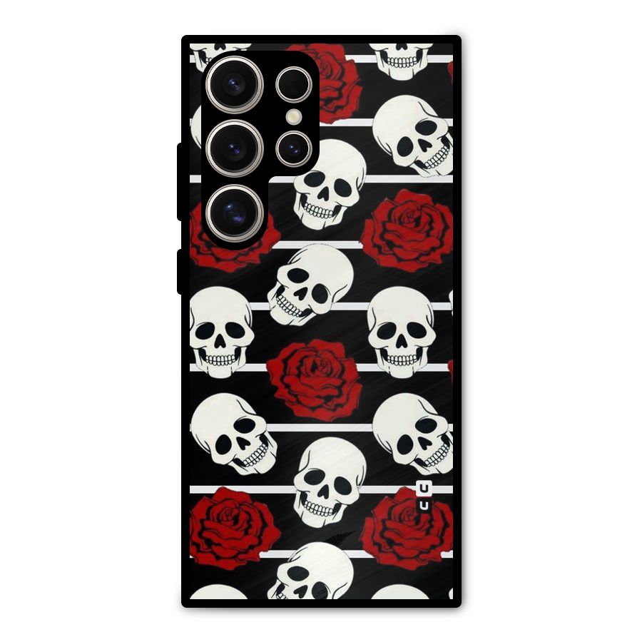 Adorable Skulls Metal Back Case for Galaxy S24 Ultra