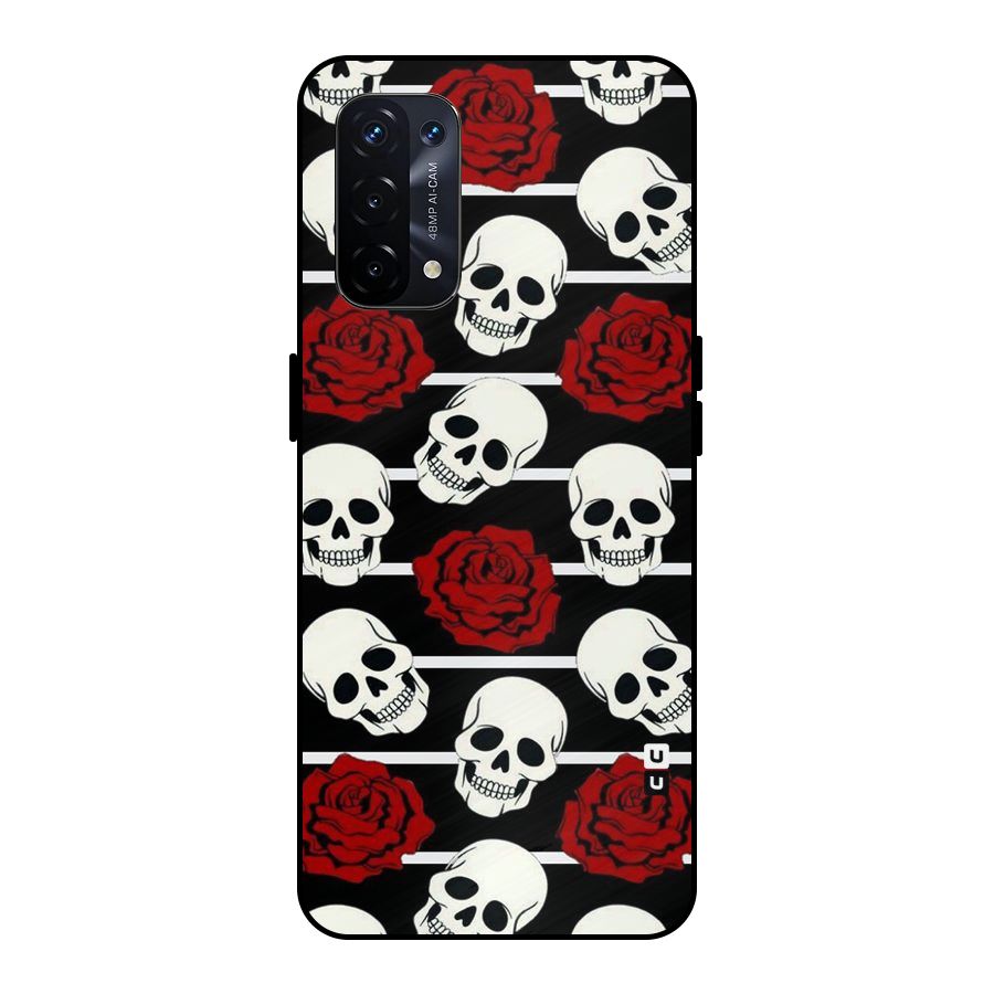 Adorable Skulls Metal Back Case for Oppo A74 5G