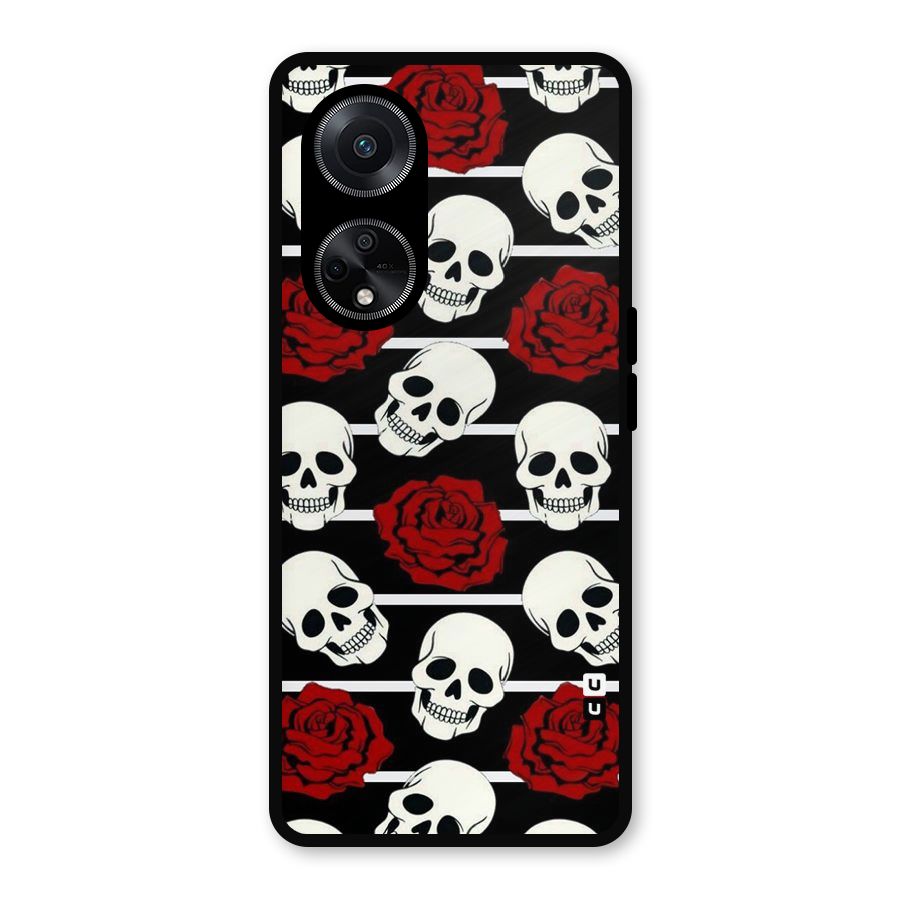 Adorable Skulls Metal Back Case for Oppo F23