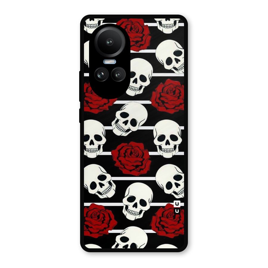 Adorable Skulls Metal Back Case for Oppo Reno10