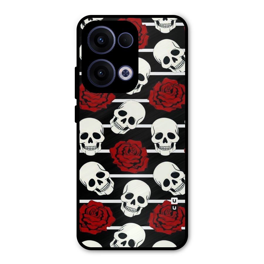 Adorable Skulls Metal Back Case for Oppo Reno13