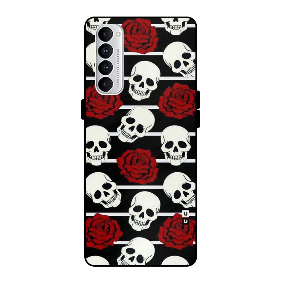 Adorable Skulls Metal Back Case for Oppo Reno4 Pro