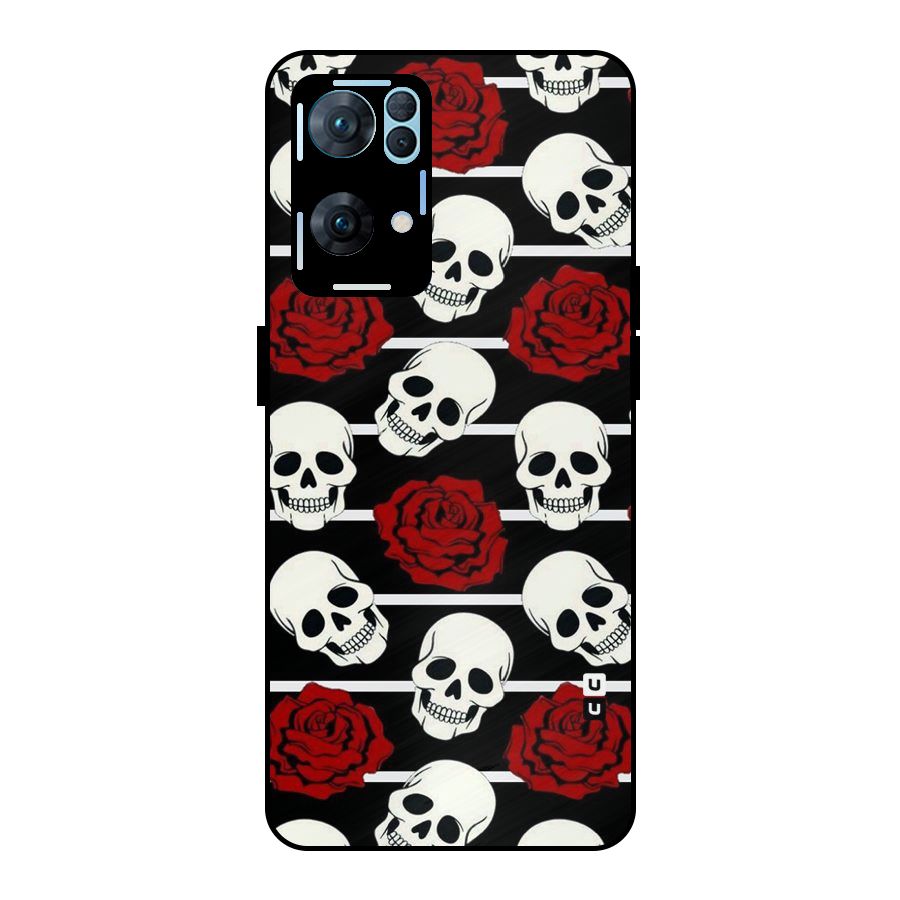 Adorable Skulls Metal Back Case for Oppo Reno7 Pro 5G