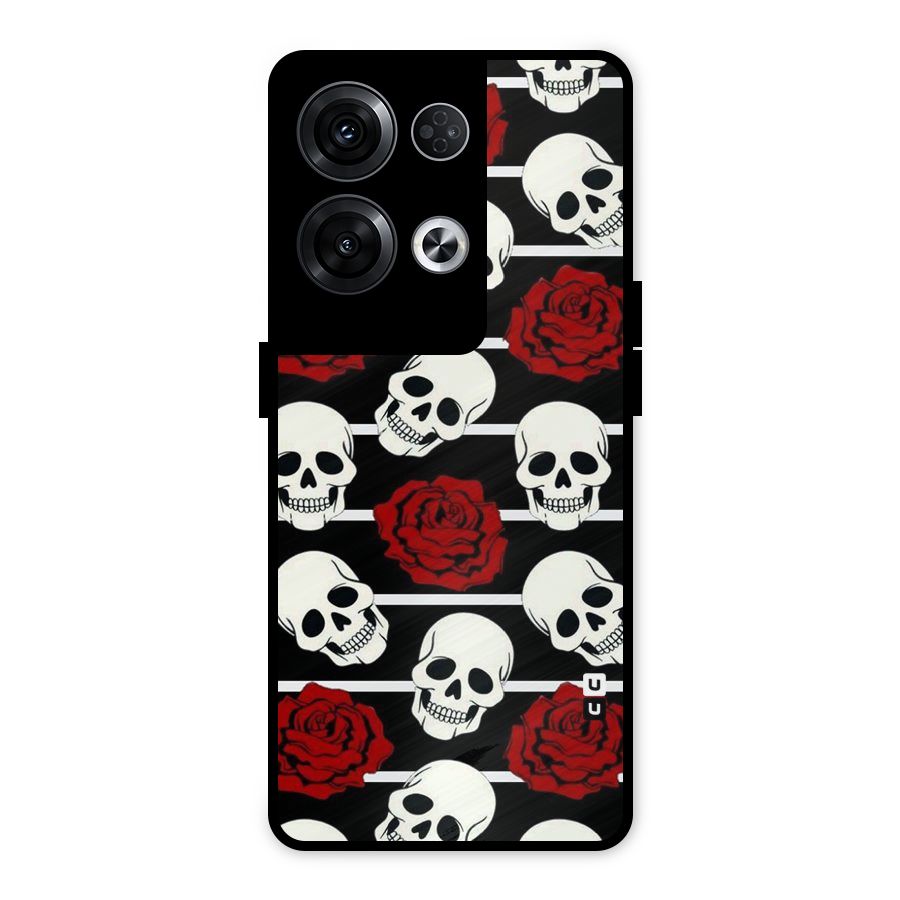 Adorable Skulls Metal Back Case for Oppo Reno8 Pro 5G