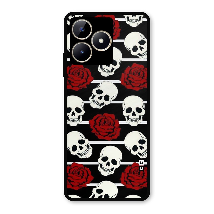 Adorable Skulls Metal Back Case for Realme C53