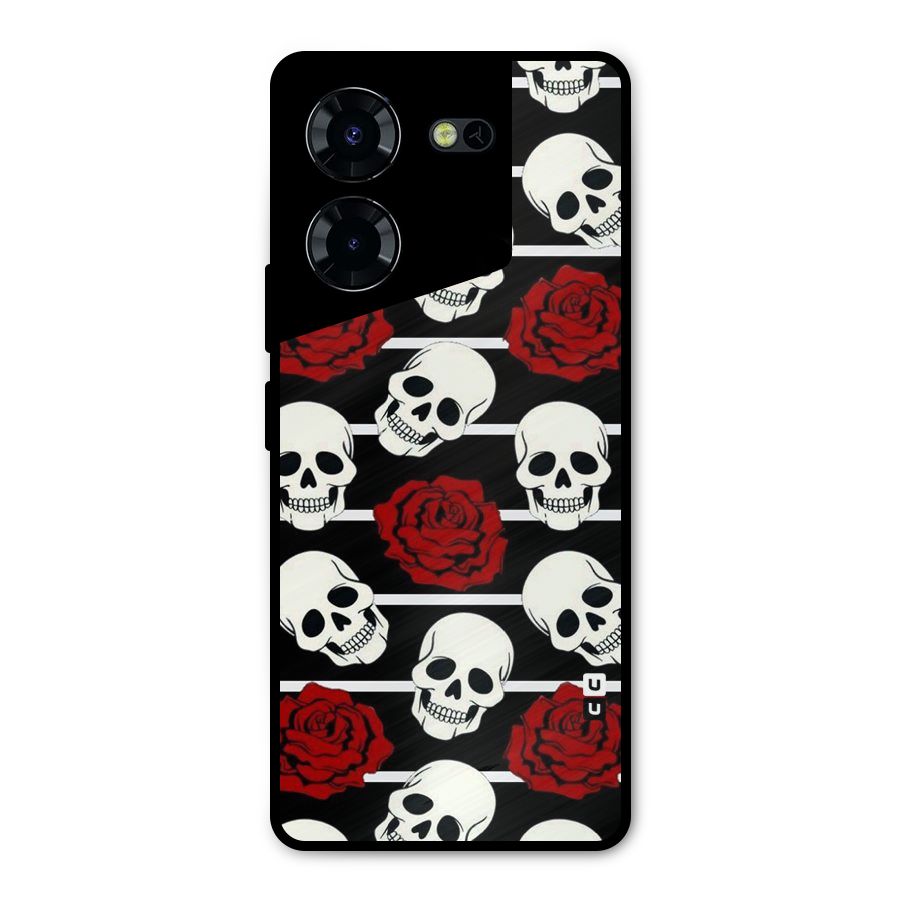 Adorable Skulls Metal Back Case for Tecno Pova 5 Pro 5G