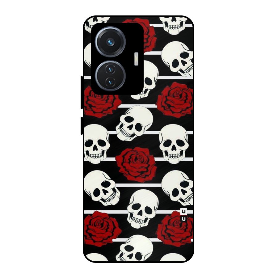 Adorable Skulls Metal Back Case for Vivo T1 44W