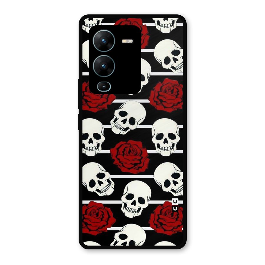 Adorable Skulls Metal Back Case for Vivo V25 Pro