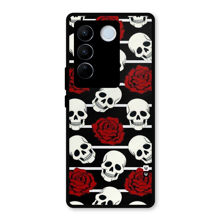 Adorable Skulls Metal Back Case for Vivo V27