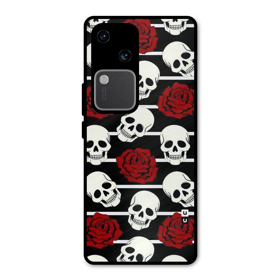 Adorable Skulls Metal Back Case for Vivo V30