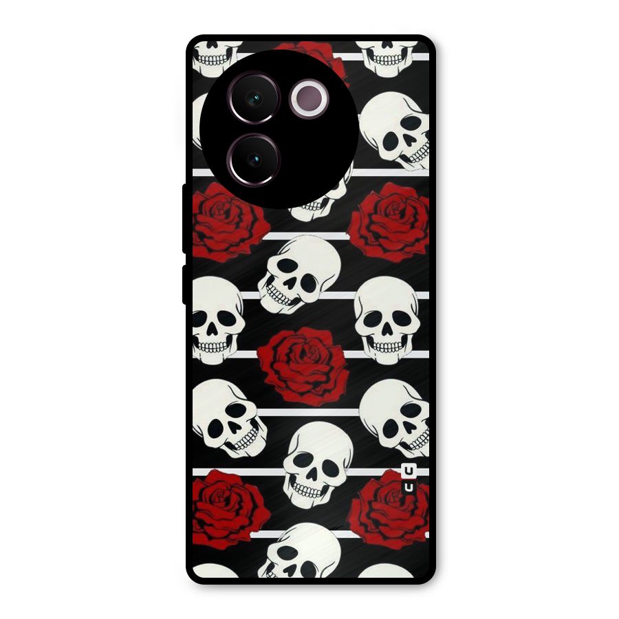 Adorable Skulls Metal Back Case for Vivo V30e