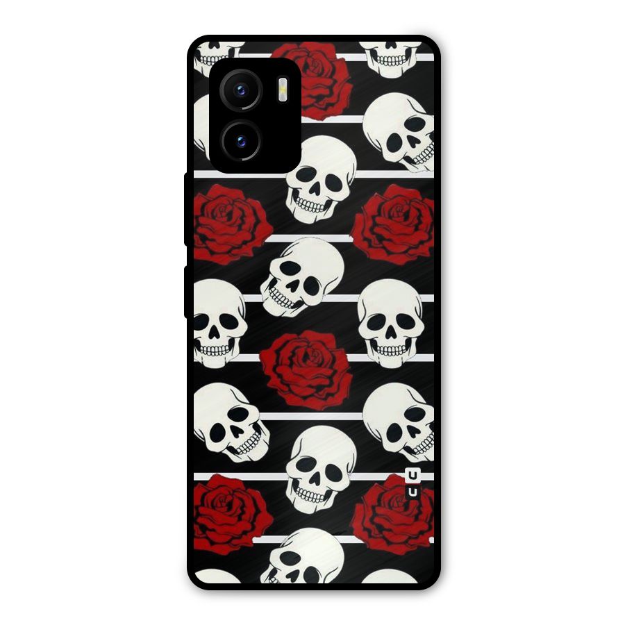Adorable Skulls Metal Back Case for Vivo Y15s