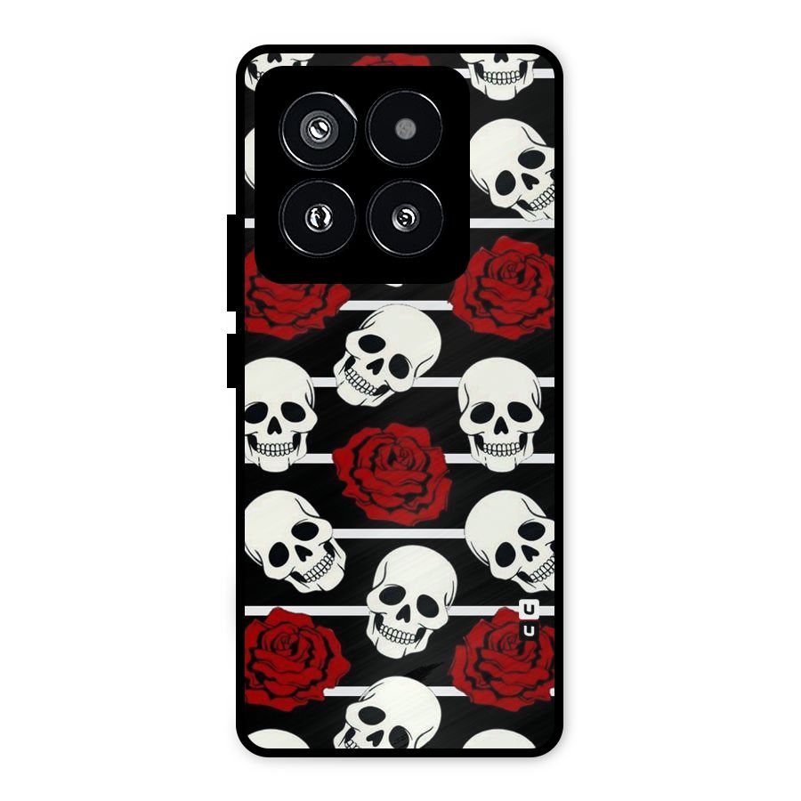 Adorable Skulls Metal Back Case for Xiaomi 14 Pro