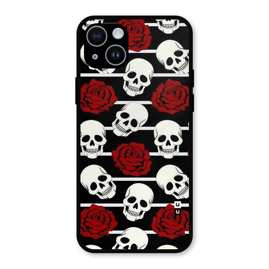 Adorable Skulls Metal Back Case for iPhone 14