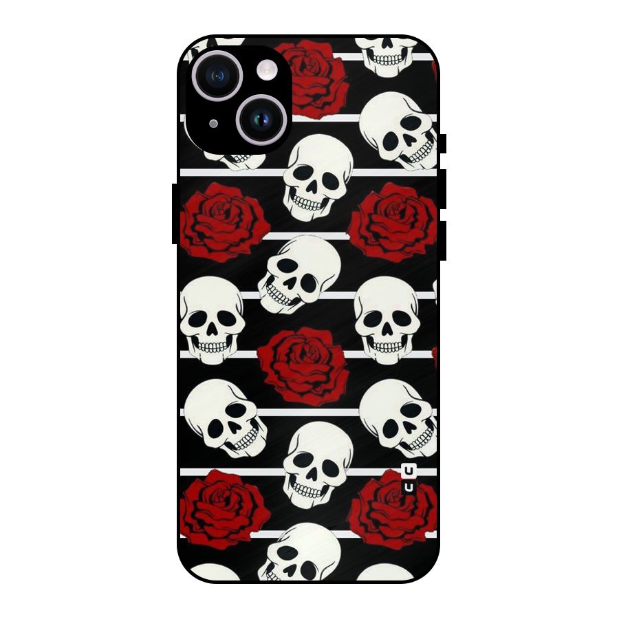 Adorable Skulls Metal Back Case for iPhone 14 Plus