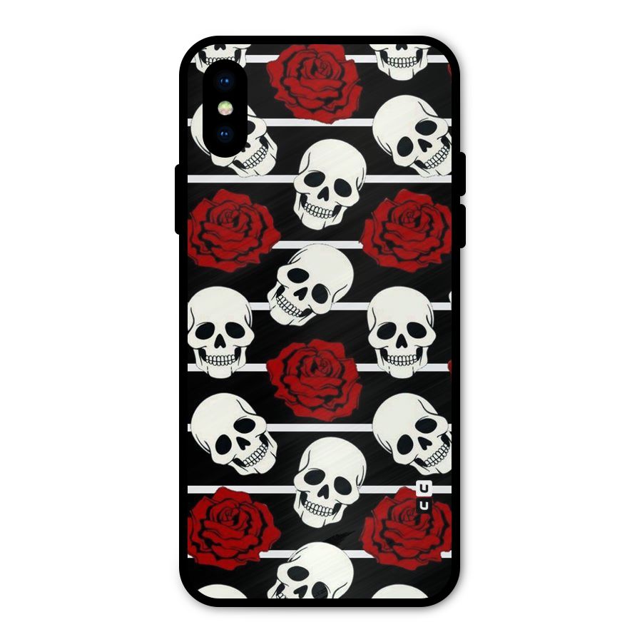 Adorable Skulls Metal Back Case for iPhone XS