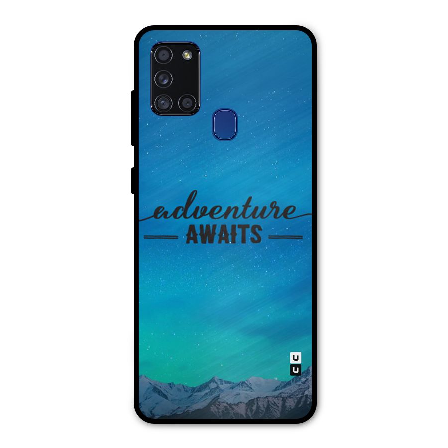 Adventure Awaits Metal Back Case for Galaxy A21s