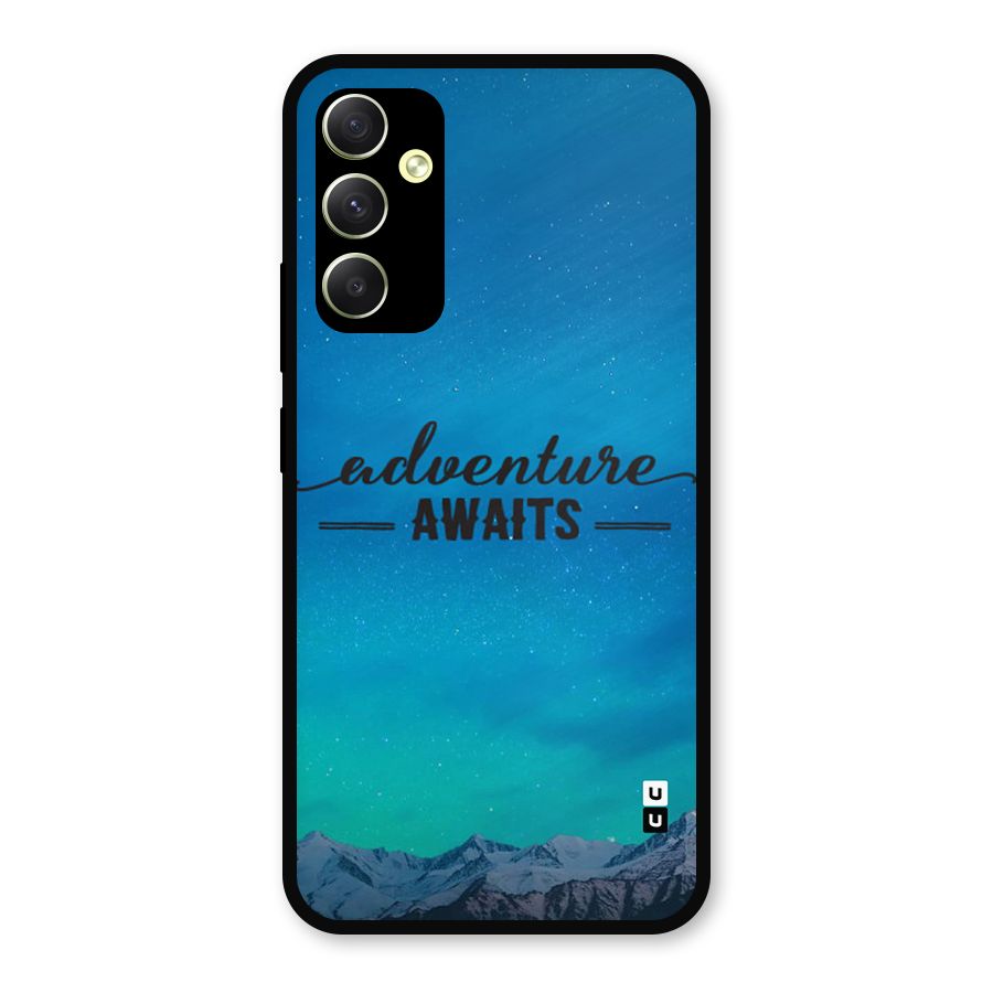 Adventure Awaits Metal Back Case for Galaxy A34