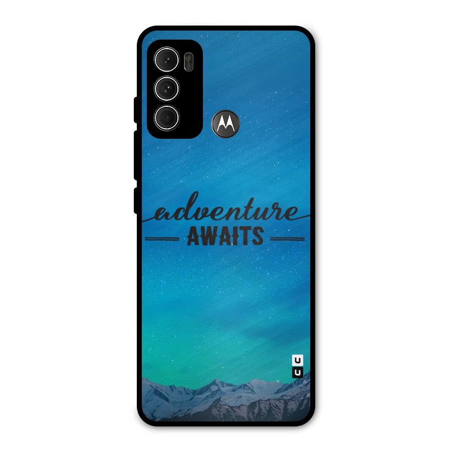 Adventure Awaits Metal Back Case for Moto G60