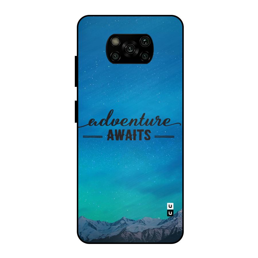 Adventure Awaits Metal Back Case for Poco X3