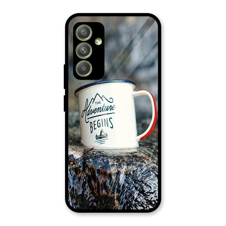 Adventure Begins Glass Back Case for Galaxy A54