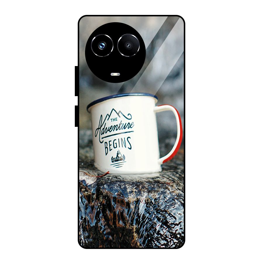 Adventure Begins Glass Back Case for Realme Narzo 60X