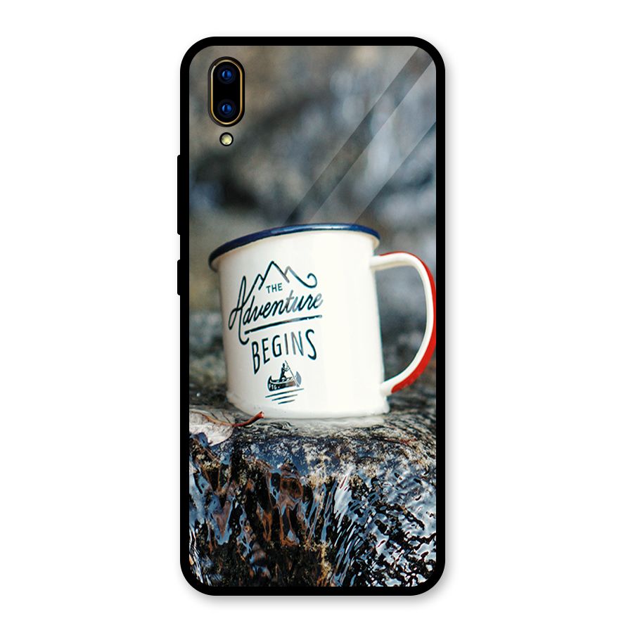 Adventure Begins Glass Back Case for Vivo V11 Pro